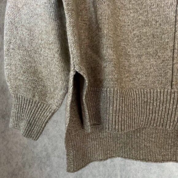 H&M Wool Blend Sweater Womens Size S Brown Cowl Neck Oversized Tunic Sweater - Picture 5 of 14